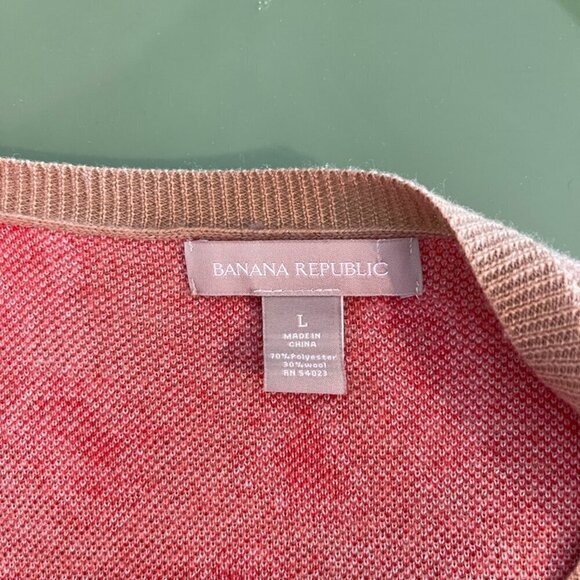 Banana Republic Tan Cardigan with Gold Buttons size Large - Picture 4 of 4